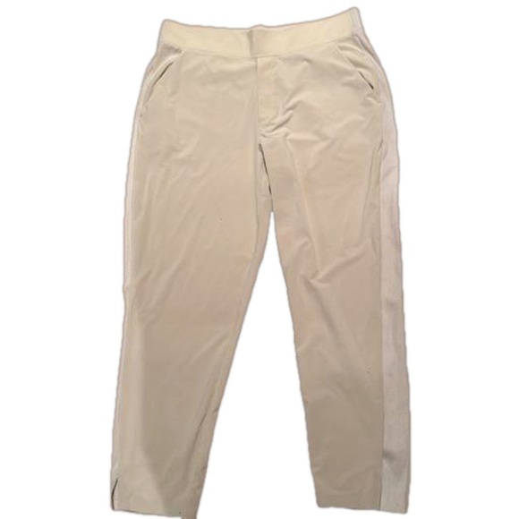 Athleta Brooklyn High Rise Off White Sustainable Athletic Pants Pockets Size 14 - Picture 4 of 10